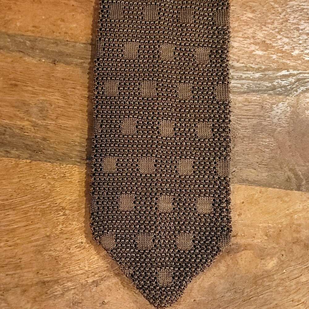 Calvin Klein Collection Brown Knit Tie